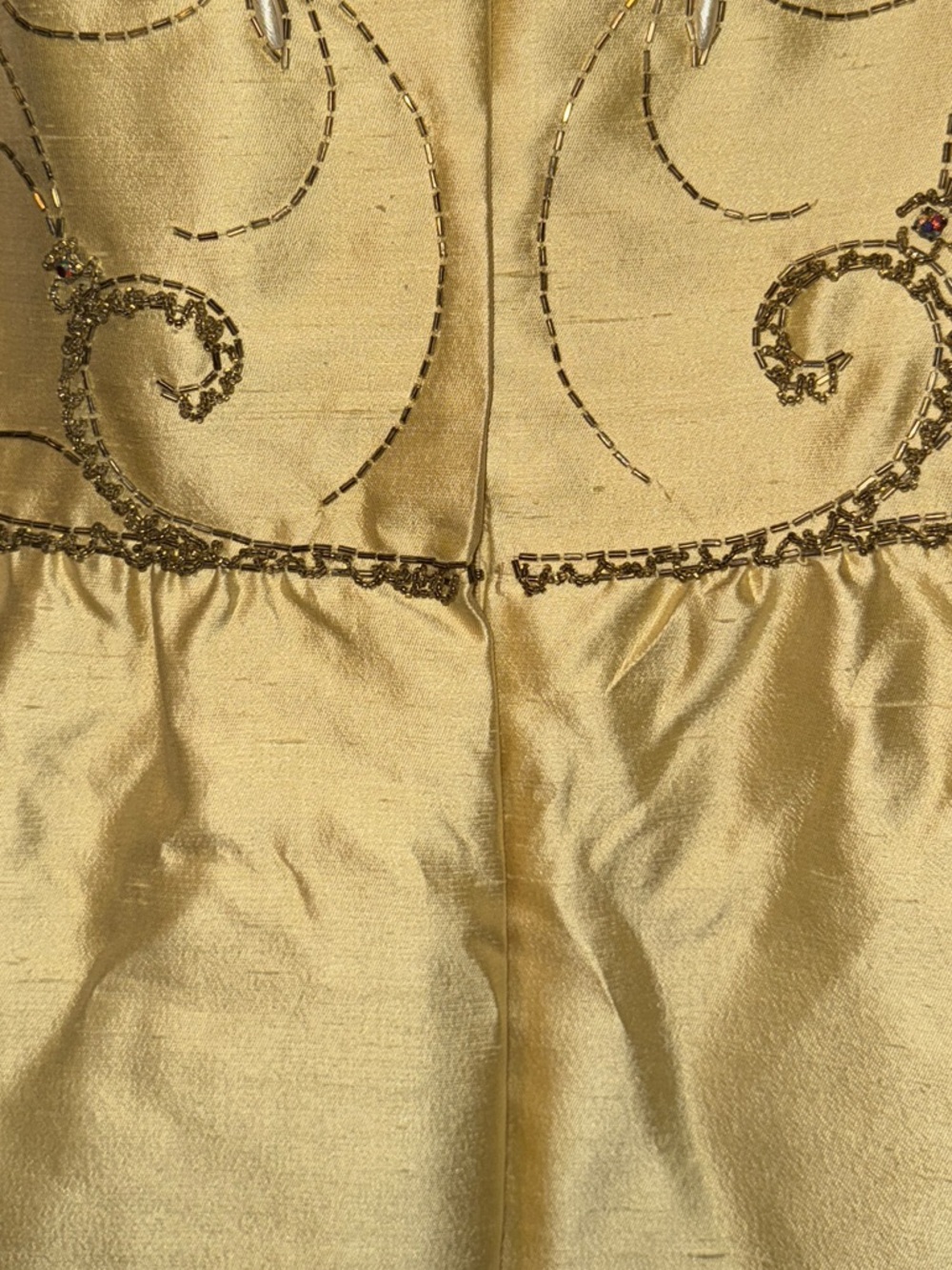 Gold Beaded Evening Dress - Picture 13 of 17